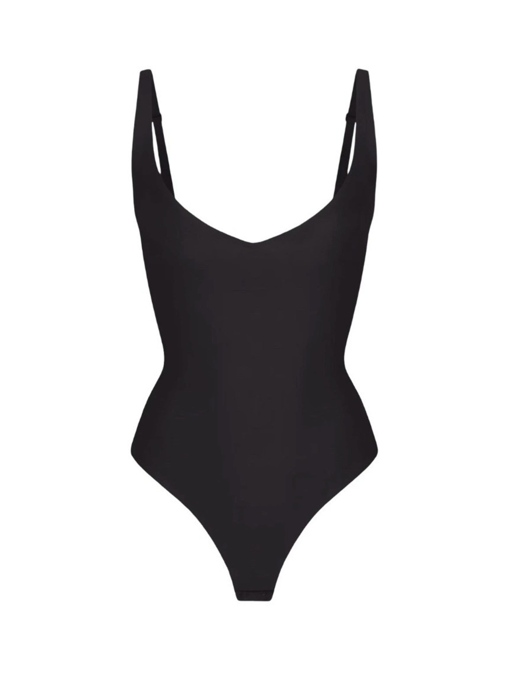 SKIMS Black Scoop Neck Bodysuit